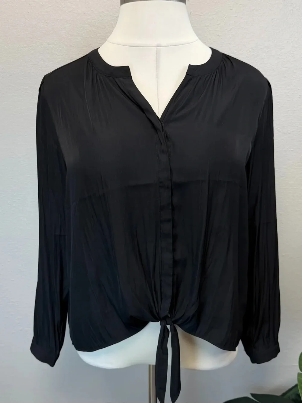 Chico's Black Button Up Top - Size 16